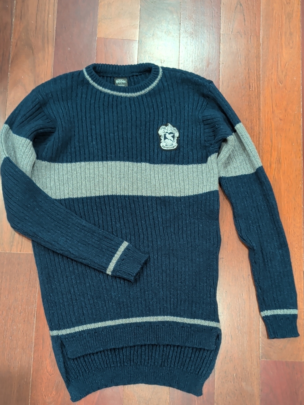 Warner Bros. Navy and Gray Ribbed Crewneck Sweater - Harry Potter Ravenclaw